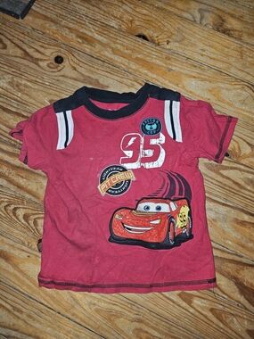 Disney Pixar Cars Lightning McQueen Red Toddler Tee - '95 Graphic Vintage 90s